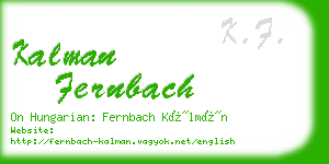 kalman fernbach business card